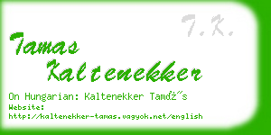 tamas kaltenekker business card